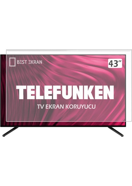 Telefunken 43TF6520A Tv Ekran Koruyucu - 43" Inç 108 cm Tv Ekran Koruma Paneli