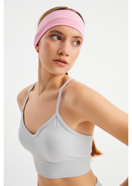 Pembe Kadın Pamuklu Penye, Kaymaz, Terletmez, Ultra Hafif, Spor Saç Bandı Bandana indirimleri