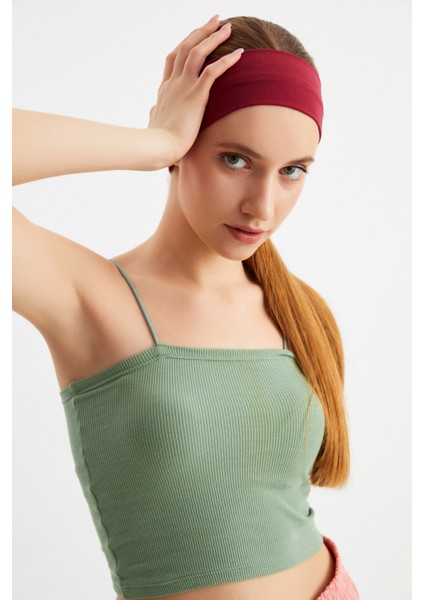 Bordo Kadın Pamuklu Penye, Kaymaz, Terletmez, Ultra Hafif, Spor Saç Bandı Bandana indirimleri