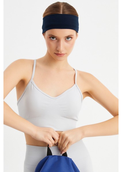 Lacivert Kadın Pamuklu Penye, Kaymaz, Terletmez, Ultra Hafif, Spor Saç Bandı Bandana fiyatları