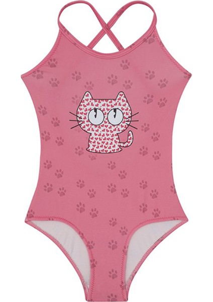 Çok Renkli Kız Çocuk Mayo SM22110208 Chili Swimsuit