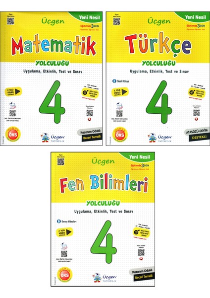 4. Sınıf Yeni Nesil Matematik+Türkçe+Fen Yolculuğu 3 Kitap