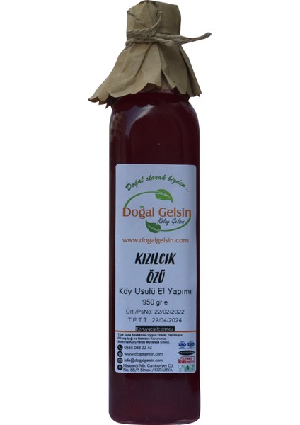 Doğal Gelsin Kolay Gelsin Kızılcık Özü - 500 ml