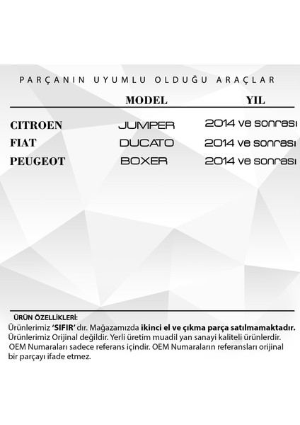 Fiat Ducato, Peugeot Boxer Için Sol Ayna Sinyali-Sarı