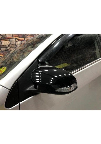 STS Oto Aksesuar Toyota Avensis 2015-2018 Batman Yarasa Ayna Kapağı Piano Black Abs Plastik