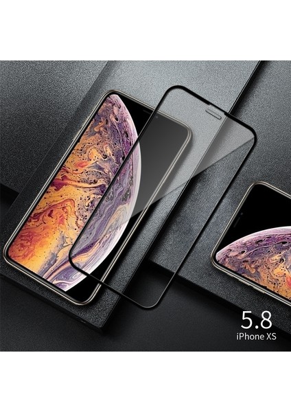 Apple iPhone Xs Max Ekran Koruyucu 9d Tam Kaplayan Kavisli