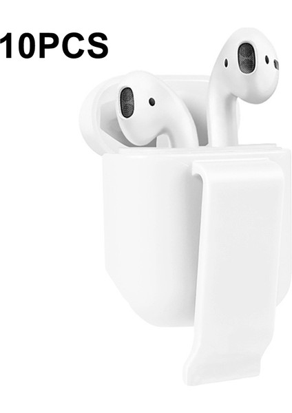 10 Pcs Taşınabilir Kulaklık Bel Asma Koruyucu Kapak Beyaz