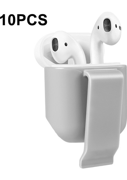 10 Pcs Taşınabilir Kulaklık Bel Asma Koruyucu Kapak Beyaz(Yurt Dışından)
