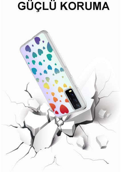 Xiaomi Redmi 10 Kapak Kalp Desenli Fosforlu Silikon Kılıf modelleri