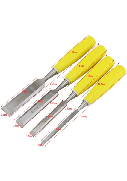 4 Adet Ahşap Keski Set Ahşap Işleme Profesyonel Diy Oyma Aracı (Yurt Dışından)