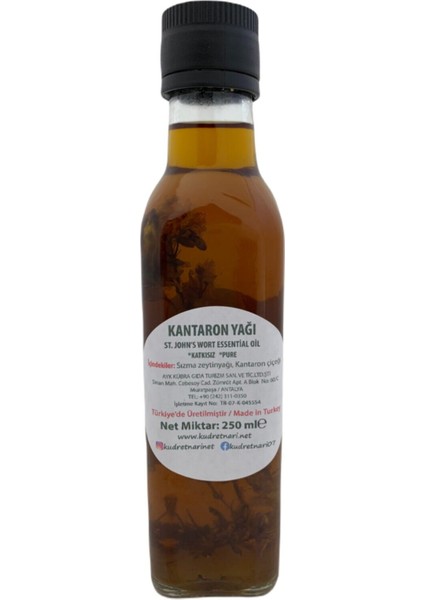 Kantaron Yağı 250CC - El Yapımı Kantaron Yağı 250 ml - St. John's Wort Oil