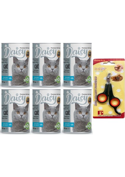 Steril Somonlu Kedi Konservesi 6X400G ve Tırnak Makası