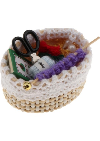 Dollhouse Örgü Malzemeleri Sepet Iplik Kiti 2 Pcs (Yurt Dışından) modelleri
