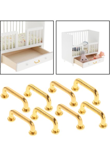 4x1: 12 Mini Çekiyor Dollhouse Kemer Şekli Kapı Dolabı Için Küçük 8pcs Altın 4 Adet (Yurt Dışından) indirimleri
