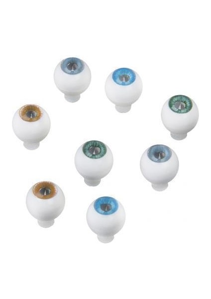 7x4 Çift Yuvarlak Akrilik Bebek Gözleri Diy Gözbebekleri 10MM A 7 Adet (Yurt Dışından)