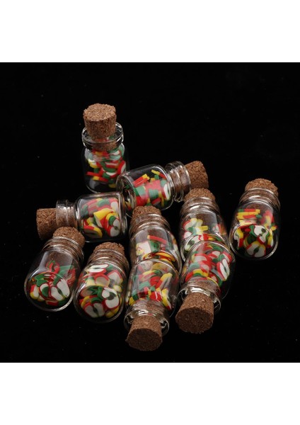 10 Adet Cork ile Cam Kavanoz, 1:12 Ölçekli Dollhouse Minyatür Gıda Modeli Cips (Yurt Dışından)
