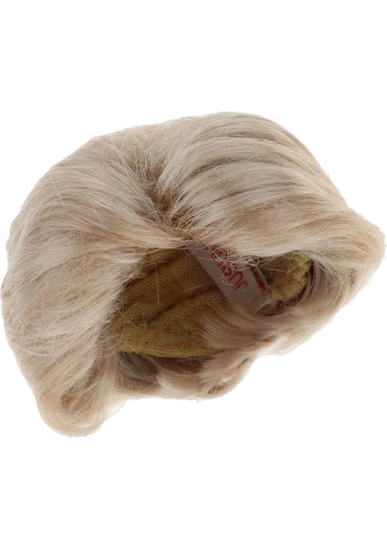 El Yapımı Kısa Düz Peruk Saç Kesimi Amca Doll Dıy Yapma Aksesuar Keten (Yurt Dışından)