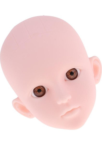 1/4 Kadın Bjd Bebek Kafası Şekillendirilmiş Kalıp Kahverengi Gözler Top Eklemli Bebek Vücut Parçaları (Yurt Dışından)