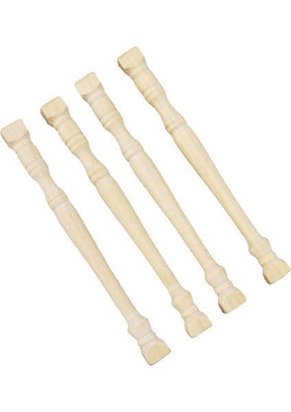 4pcs Retro 1/12 Doldhouse Ahşap Korkuluk Dıy Yapım Malzemesi Için Kereste (Yurt Dışından)