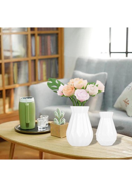 Dollhouse Minyatür Vazo Simülasyon Saksı Bitkileri Yatak Odası Masaüstü Ofis Beyaz (Yurt Dışından) indirimleri