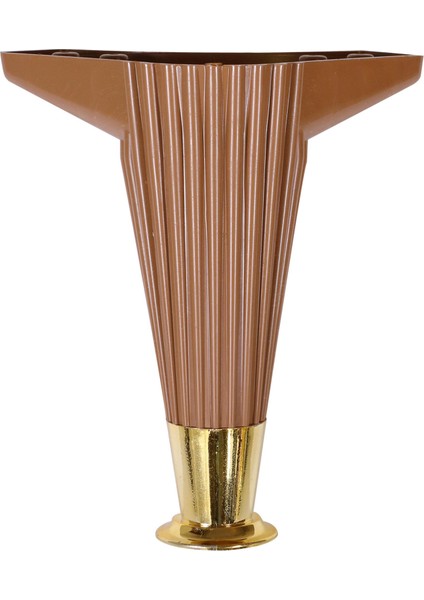 Mobilya Kanepe Masa Sehpa Ayağı Baza Ayak 17 cm Kahve-Gold