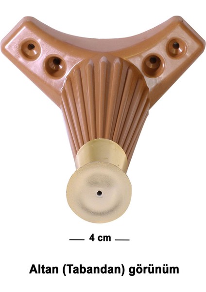 Mobilya Kanepe Masa Sehpa Ayağı Baza Ayak 17 cm Kahve-Gold fırsatları