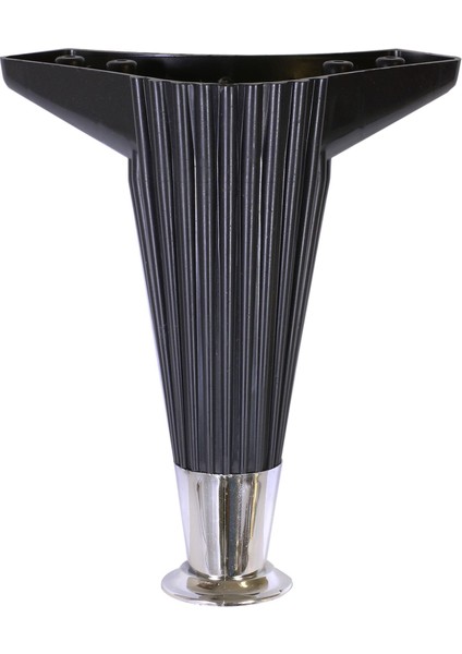 Mobilya Kanepe Masa Sehpa Ayağı Baza Ayak 17 cm Siyah-Krom