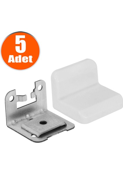 (5 Adet) Mobilya Dolap Askı Elemanı Montaj Bağlantı Sabitleme Demiri Beyaz fiyatları