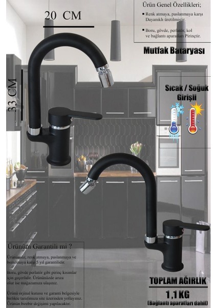 Lavabo Banyo Mutfak Bataryası Ve Diamond Robot Duş Siyah Banyo Seti Armatür Musluk Batarya Duş Minel