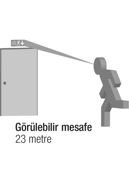Betalite AEB-3211-L Acil Çıkış Yönlendirme Armatürü Sürekli ve Kesintide 60 Dak. Yanan 700 Lümen