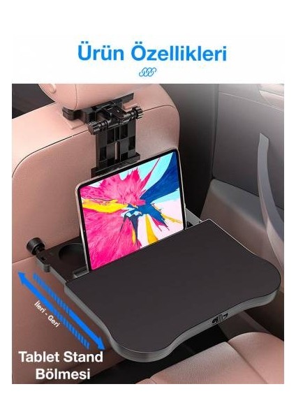 Premium Araç Koltuk Arkası Masa Araç Laptop Standı Araç Yeme Içme Masası Standı Araç Standı