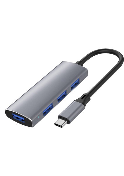 4-In-1 USB C Hub Fare Klavye Yazıcı Ayırıcı Adaptörü 3 USB 2.0 Bağlantı Noktaları (Yurt Dışından)