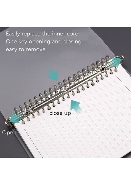 A5 Metal Klipsli Çıkarılabilir Defter - Beyaz (Yurt Dışından)