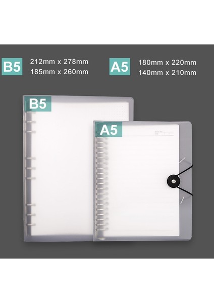 A5 Metal Klipsli Çıkarılabilir Defter - Beyaz (Yurt Dışından)