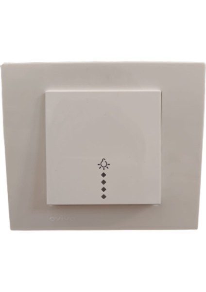 Grano Işıklı Light Anahtarı Beyaz