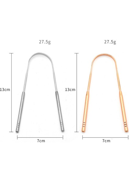 Bakır Dil Sıyırıcı Dil Temizleyici ve Dil Kazıyıcı Temizleme Ağız Bakım Aparatı Bakır Hilal Paslanmaz Hijyenik Aparat