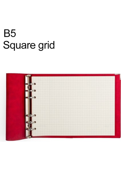Damalı B5 Defter - Kırmızı (Yurt Dışından)
