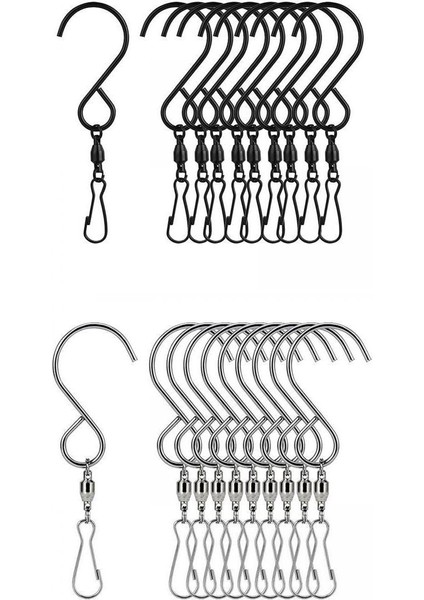 20X Döner S Kanca Klipsleri Asılı Bahçe Rüzgar Spinners Saksı (Yurt Dışından)