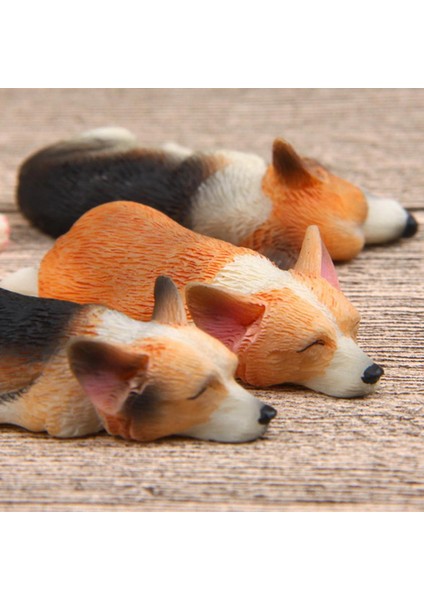 2xminiature Yalan Söylüyor Corgi Köpek Peri Bahçesi Mikro Peyzaj Bonsai Pot Dekor #4 2 'lü (Yurt Dışından) indirimleri