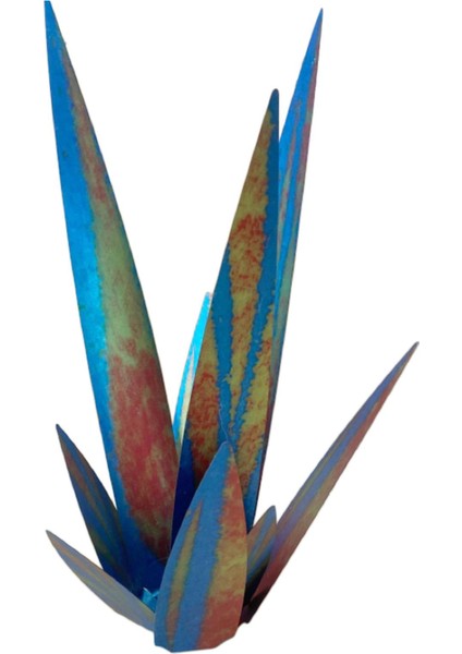 3x Demir Artwork Mavi Tekila Heykel Dekor Agave Bitki Bahçe Sanat Heykeli (Yurt Dışından) fiyatları