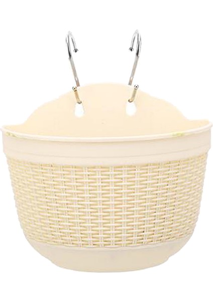 Plastik Rattan Asma Bitki Sepet Bahçe Saksı Kanca Bej M+L (Yurt Dışından) modelleri