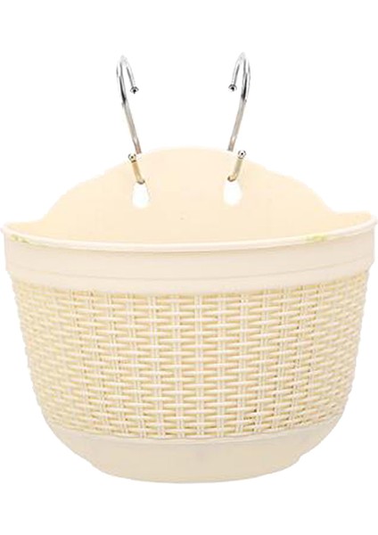 Plastik Rattan Asma Bitki Sepet Bahçe Saksı Kanca Bej M+L (Yurt Dışından) fırsatları