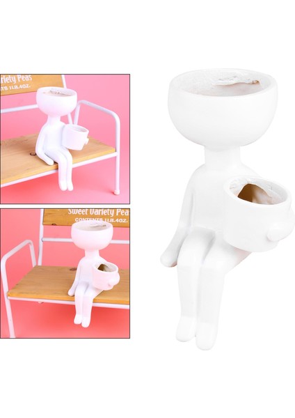 2x Saksı Çiçek Vazo Reçinesi Küçük Bonsai Bitki Kap Iç Mekan Etli Ekiciler (Yurt Dışından) indirimleri