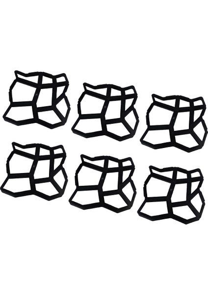 6'lü Bahçe Yolu Zemin Diy Kaldırım Kalıp Veranda Beton Adım Taş Maker Kalıpları (Yurt Dışından)