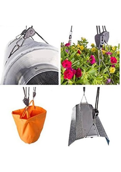 8'lü Siyah 150LBS 2m Cırcır Halat Bahçe Malzemeleri Hidroponik/grow Çadırı Için (Yurt Dışından) fiyatları