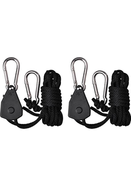 8'lü Siyah 150LBS 2m Cırcır Halat Bahçe Malzemeleri Hidroponik/grow Çadırı Için (Yurt Dışından) indirimleri