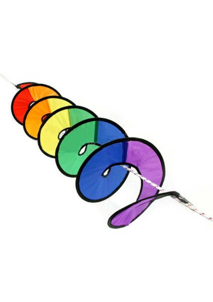 Naylon Gökkuşağı Spiral Rüzgar Spinner Açık Çadır Muşamba Bahçesi Ev Dekorasyonları (Yurt Dışından) modelleri