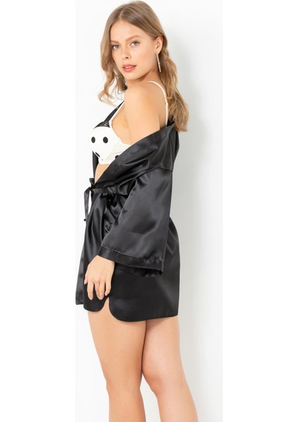 Miorre Kuşaklı Saten Sabahlık indirimleri