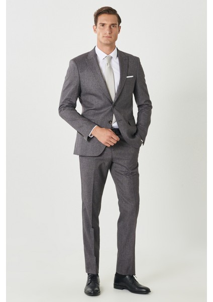 ALTINYILDIZ CLASSICS Erkek Bordo Slim Fit Dar Kesim Kırlangıç Yaka Desenli Takım Elbise fiyatları