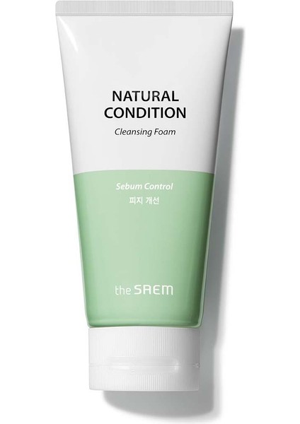 The Saem Natural Condition Karma Ciltler İçin Sebum Dengeleyici Temizleme Köpüğü [Sebum Control] 150 mL